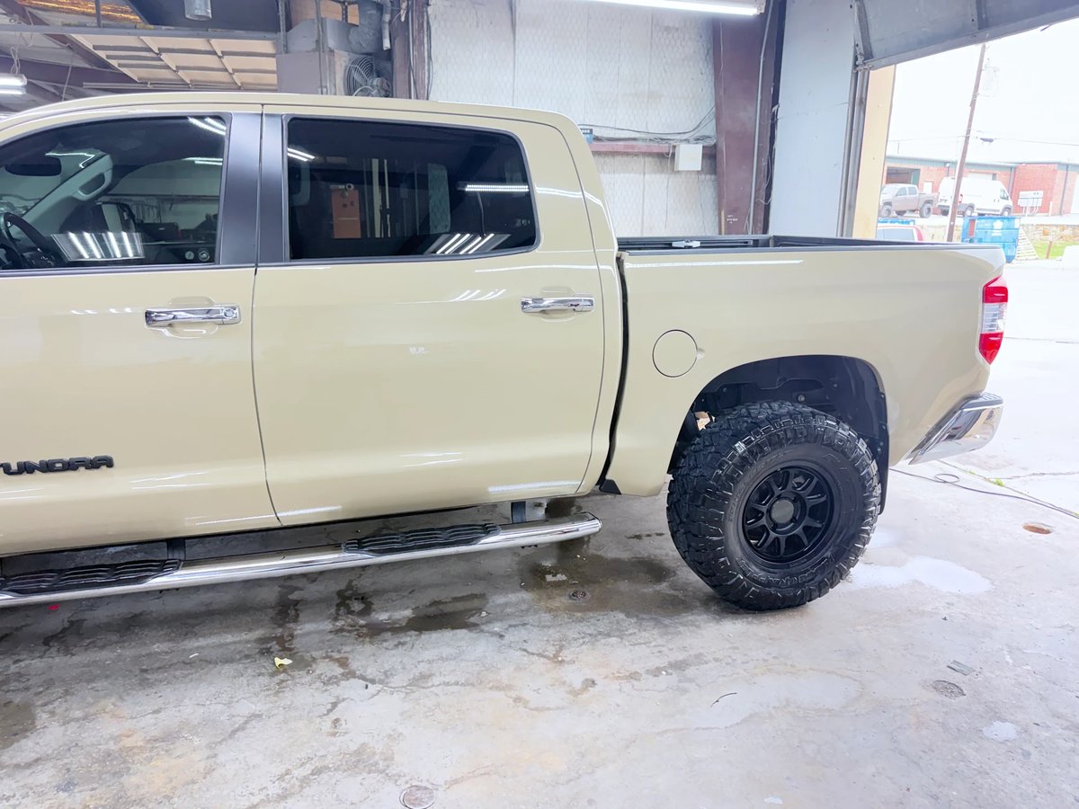 Toyota Tundra side-impact damage repaired at DG Collision Center Lewisville TX